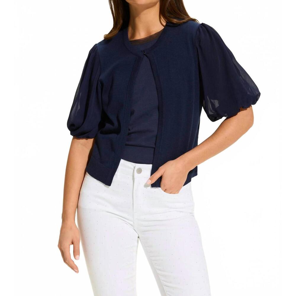 NEW FDJ eliana elbow sleeve cardigan in navy